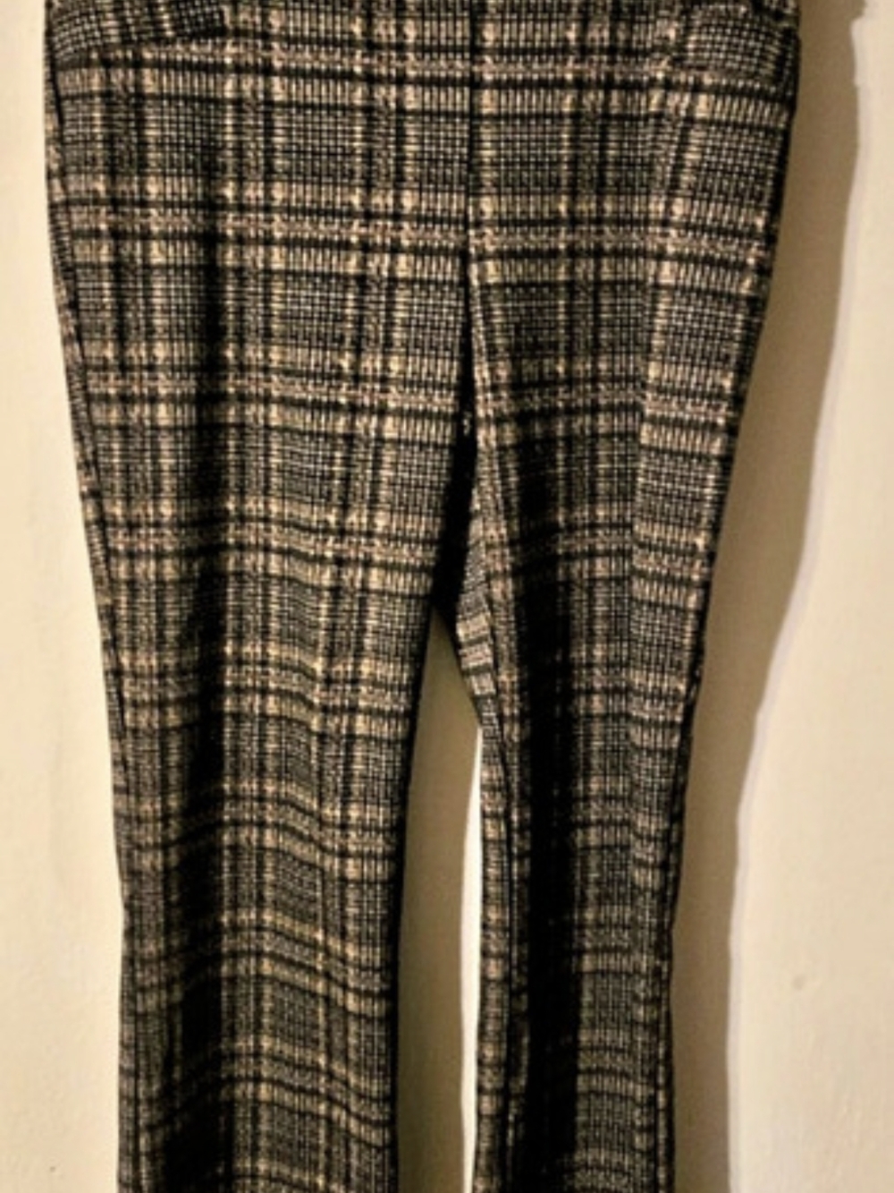 SOHO Plaid Straight Leg Pants in Brown & Black Size Large